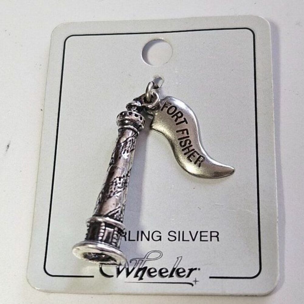 Wheeler sterling silver Fort Fisher lighthouse charm